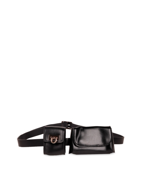 

ODETTE Black Leather Structured Sling Bag