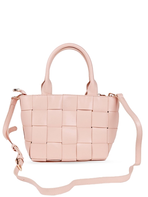 

ODETTE Pink Checked Oversized Structured Handheld Bag