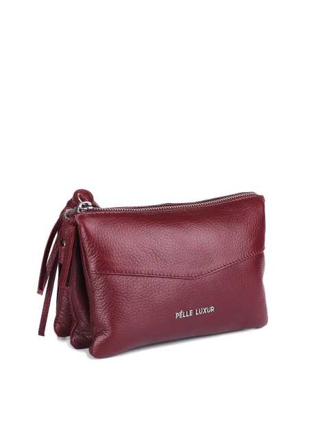 

PELLE LUXUR Maroon Leather Swagger Sling Bag