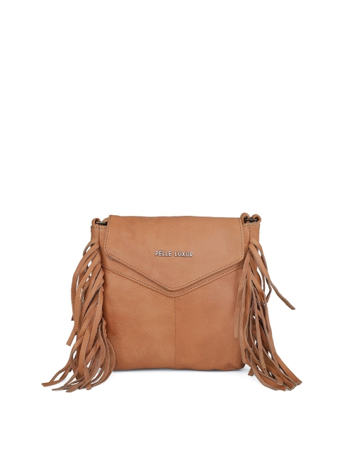 

PELLE LUXUR Women Camel Brown Messenger Bag