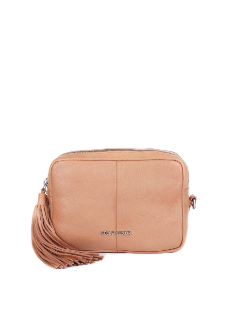 

PELLE LUXUR Women Camel Brown Messenger Bag