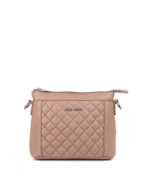 

PELLE LUXUR Women Pink Textured Messenger Bag