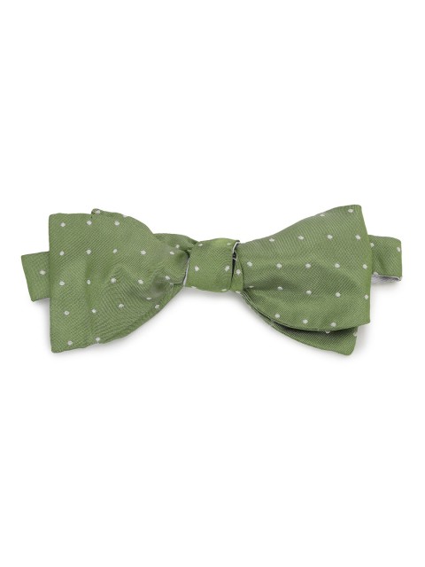 

HACKETT LONDON Men Green & White Printed Bow Tie