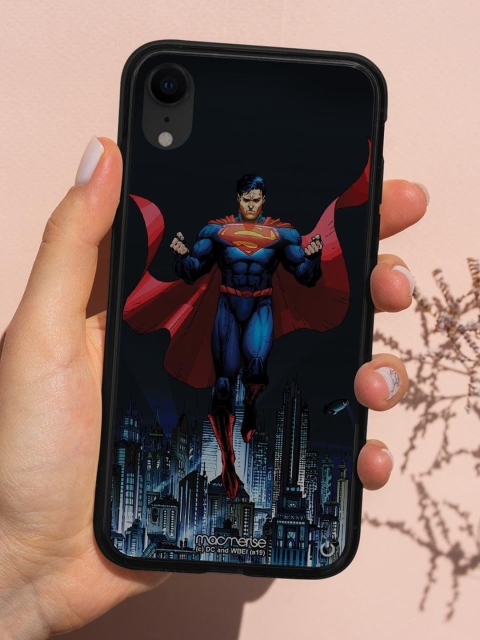 

macmerise Blue & Red Metropolis Savior Printed Lumous LED iPhone XR Back Case