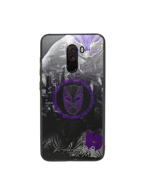 

macmerise Purple & Grey King of Wakanda Printed Lumous LED Xiaomi Poco F1 Back Case