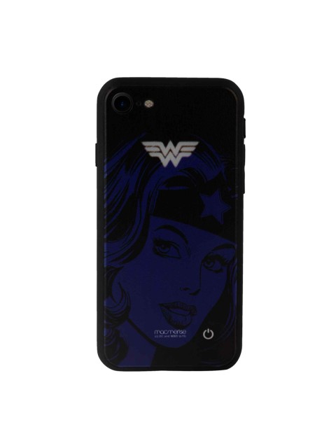 

macmerise Black & Blue Silhouette Wonder Woman iPhone 7 Back Case