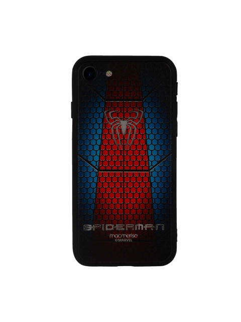 

macmerise Black Spiderman Printed Lumous LED iPhone 8 Back Case, Multi