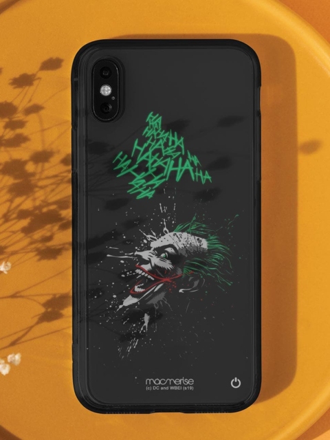 

macmerise Green & White Sinister Joker Laugh Printed Lumous LED iPhone X Phone Case, Multi