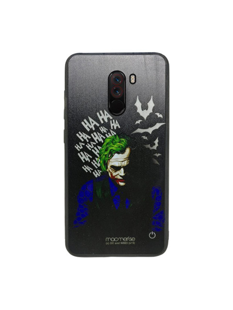 

macmerise Black & Blue Printed Guy with a Plan Lumous LED Xiaomi Poco F1 Back Case