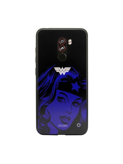 

macmerise Unisex Black & Blue Printed Xiaomi Poco F1 Back Case