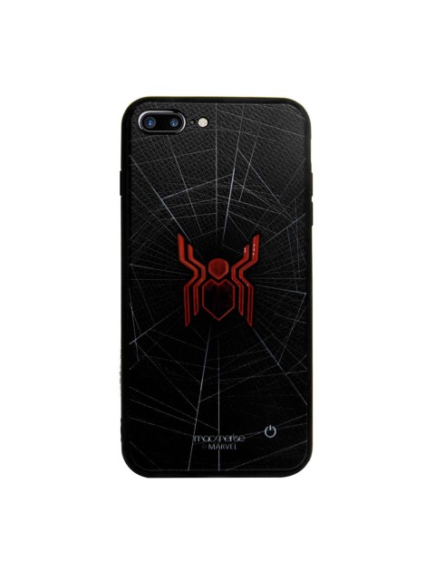 

macmerise Red & Black Spider Webbed Printed iPhone 7 Plus Back Cover, Multi