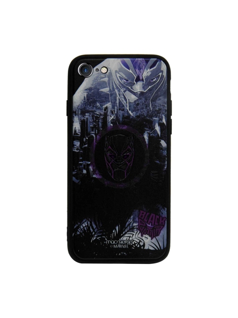 

macmerise Black & Purple King of Wakanda iPhone 8 Lumous LED Phone Case