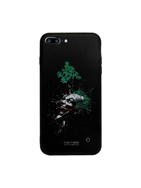 

macmerise Black & Green Sinister Joker Laugh iPhone 8 Plus Lumous LED Phone Case