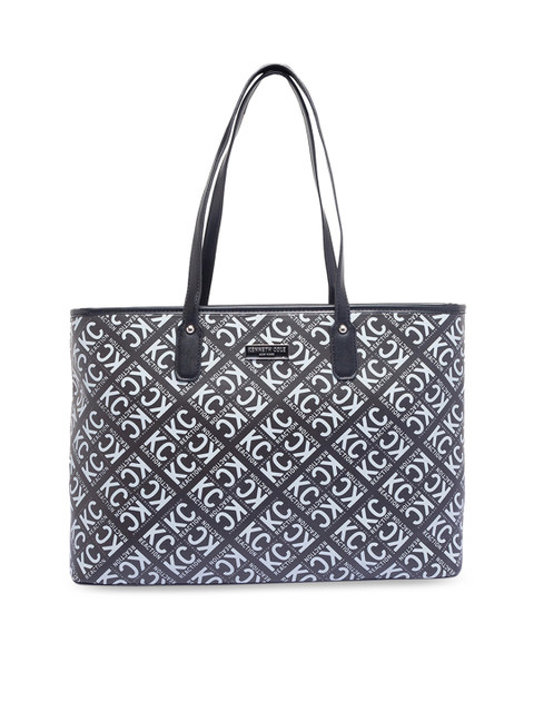 

Kenneth Cole Black Geometric PU Shopper Shoulder Bag