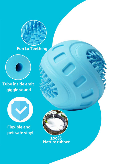 

Pawsindia Blue Solid Giggle Brush Teeth Cleaning Dog Toy