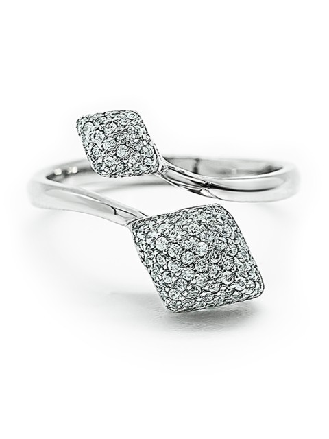 

SILBERRY Silver-Plated & CZ Stone-Studded Finger Ring