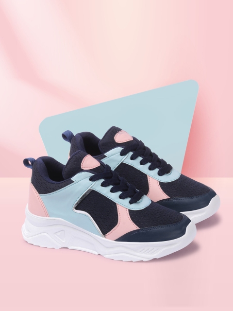 

RINDAS Women Black Colourblocked Sneakers