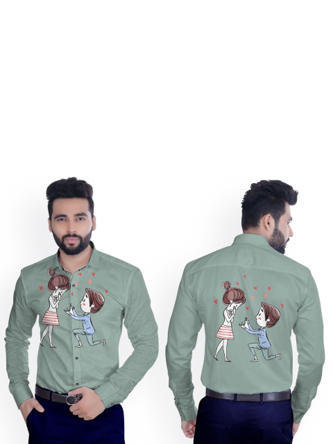 

Fashionuma Men Green & Red Printed Unstitched Clothing Fabric