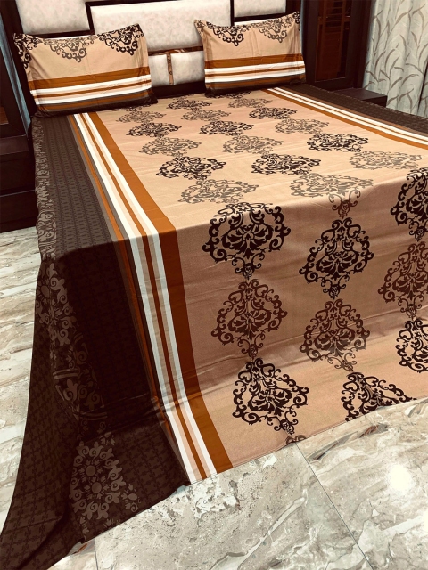 

Pure Decor Brown 400 TC King Bedsheet with 2 Pillow Covers