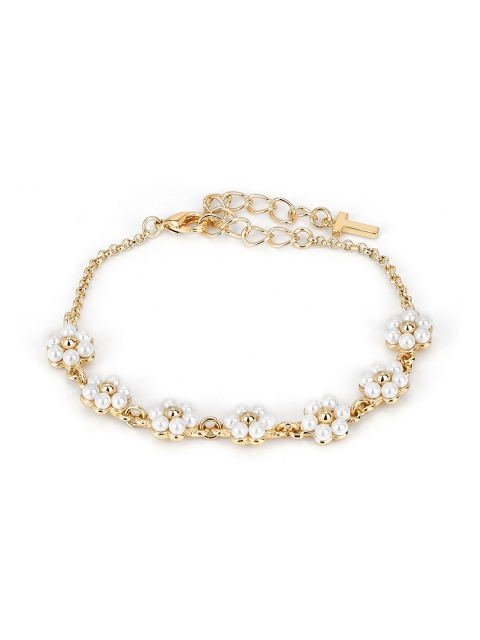 

Ted Baker Women Gold-Toned & White Ring Bracelet