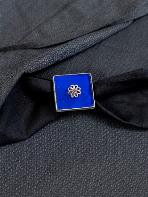 

creyons by mansi Blue Square Glass Ring