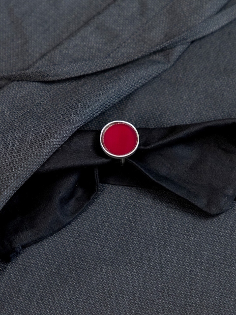 

creyons by mansi Women Grey & Red Round Glass Ring