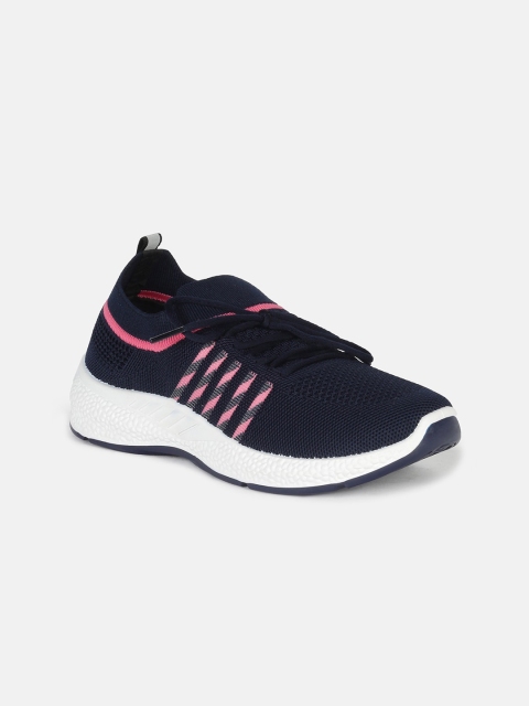 

Aqualite Women Navy Blue Woven Design Slip-On Sneakers