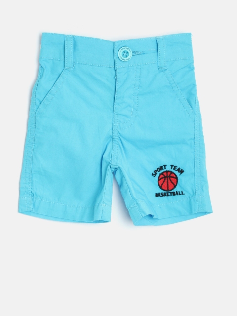 

Baby League Boys Blue Solid Shorts