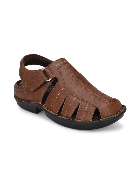 

SOFTIO Men Tan & Black Fisherman Sandals