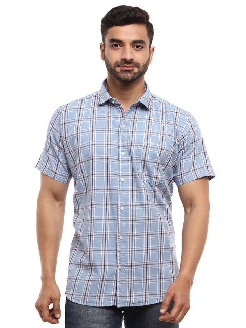 

V-Mart Men Grey Checked Casual Shirt