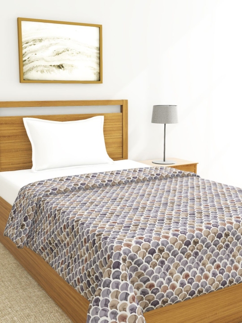

BIANCA Brown & White AC Room 150 GSM Single Bed Cotton Comforter