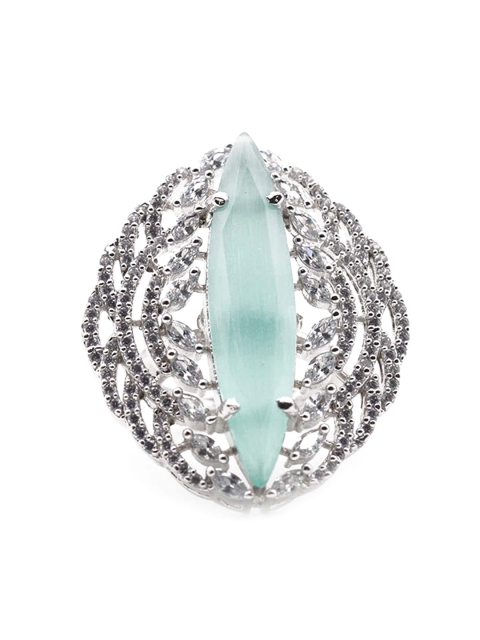 

ODETTE Green Embellished Finger Ring