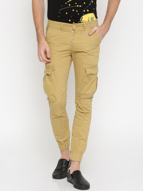 

Sports52 wear Men Beige Regular Fit Solid Cargos