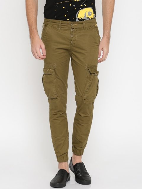 

Sports52 wear Men Khaki Solid Regular Fit Cargos