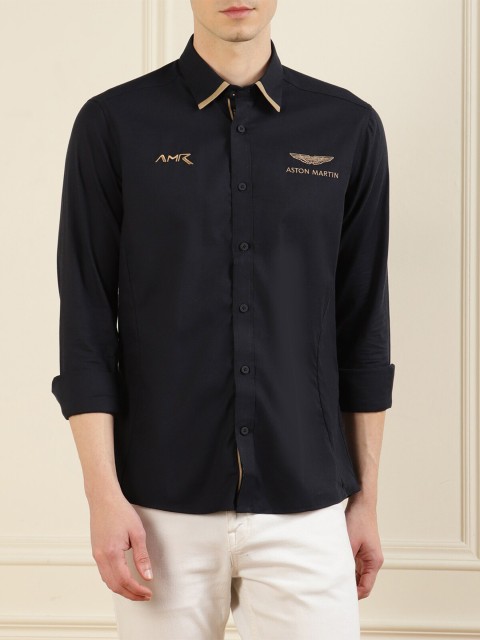 

HACKETT LONDON Men Navy Blue Casual Shirt