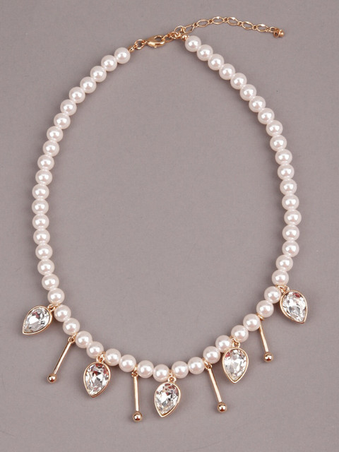 

ODETTE White & Gold-Toned Necklace