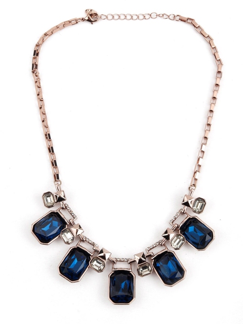 

ODETTE Gold-Toned & Navy Blue Necklace