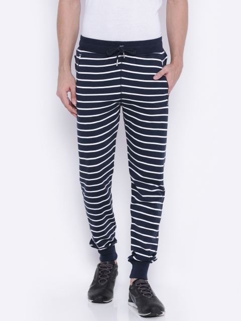 

Sports52 wear Navy & White Striped Track Pants, Navy blue