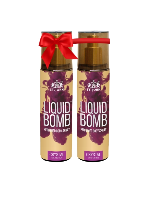 

St. John Set Of 2 Liquid Bomb Perfume Body Spray Crystal 300 ml, Multi