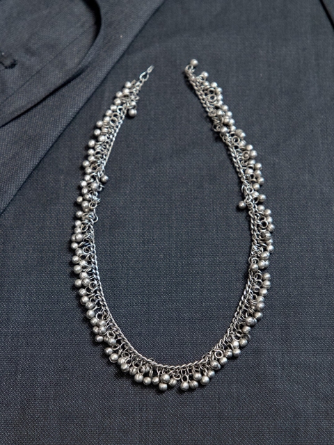 

creyons by mansi Silver-Toned Ghunghroo Necklace