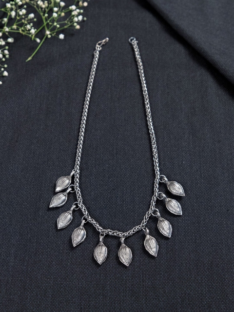 

creyons by mansi Unisex Silver-Toned Necklace