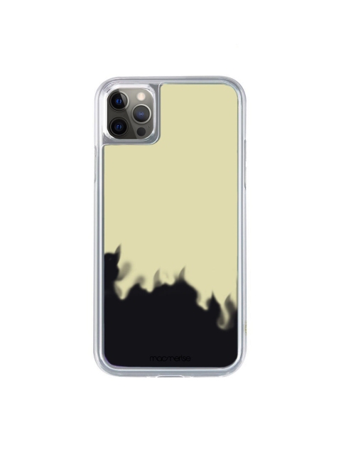 

macmerise Cream-Coloured Black Neon Sand iPhone 12 Pro Max Back Case