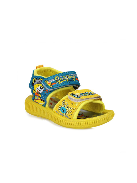 

NEOBABY Kids Yellow & Blue Sports Sandals