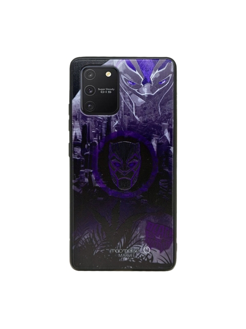 

macmerise Purple & Black King of Wakanda Lumous LED Samsung S10 Lite Back Case