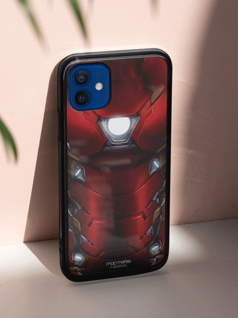

macmerise Multicolor Suit up Ironman Lumous LED iPhone 12 Mini Back Case, Multi
