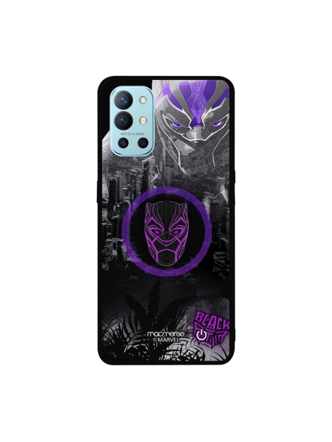 

macmerise Black & Purple Joker Printed OnePlus 9R Lumous LED Mobile case, Multi