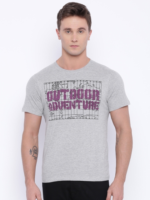 

Slub Men Grey Printed T-shirt