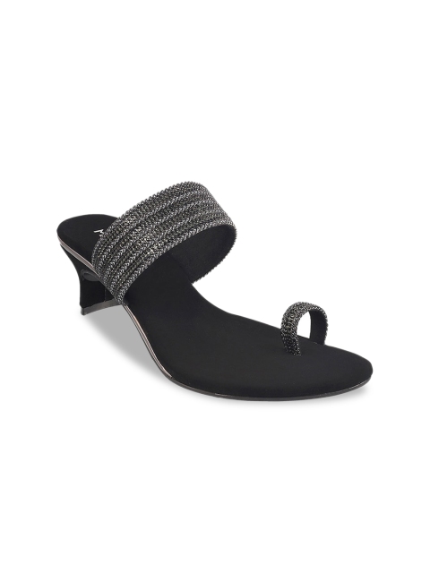 

Metro Black Embellished Kitten Heels