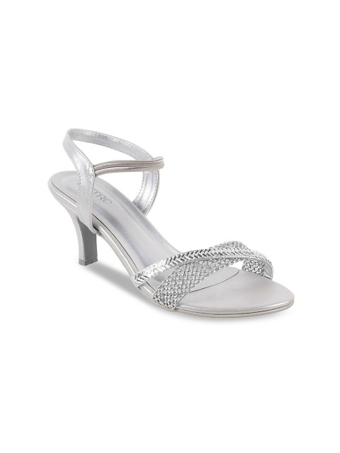 

Metro Silver-Toned Embellished Sandals
