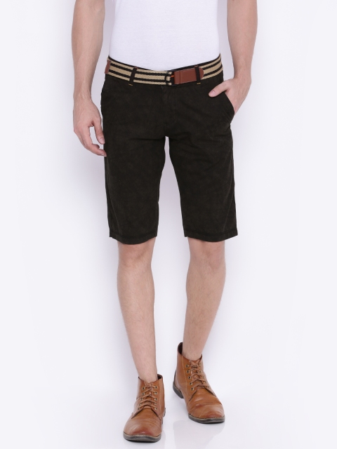 

Sports52 wear Men Coffee Brown Printed Chino Shorts